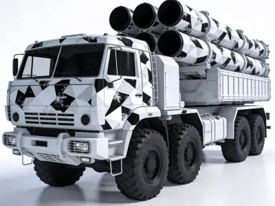 Realistic Heavy Rocket Launcher System 3D Model Low-poly 3D model