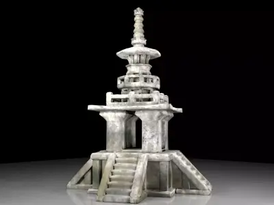 Korean stone pagoda 3D model