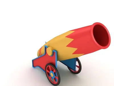 Circus Cannon 3D model
