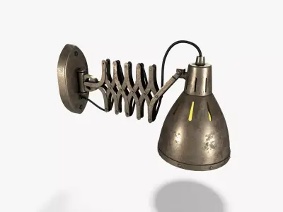 wall folding light Low-poly 3D model