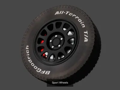 Wheels motorcycle tire 3D Model Pack