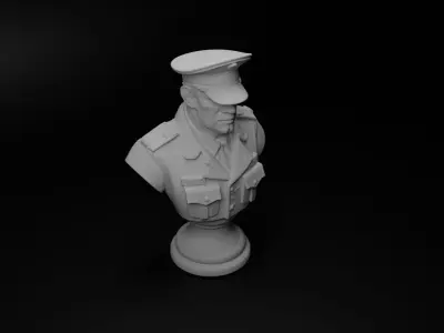 Marine Soldier Bust Chess 3D print model purchase
