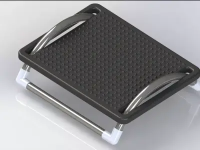 Movable footrest 3D model