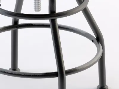 Industrial Mansard Stool 3D model