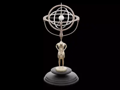 Armillary Sphere Low-poly 3D model purchase