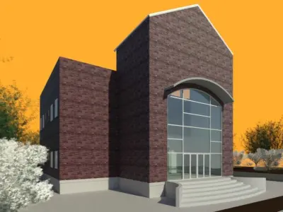 Aesthetic Commercial Building 3D model
