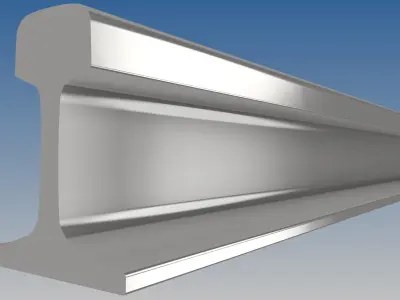 British Standard-EN13674 54E2 rail 3D model