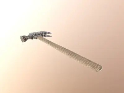 Hammer Low-poly 3D model 12