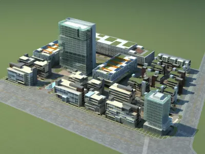 Architecture city 3D model purchase