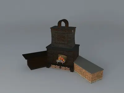 The Puckett fireplace Free 3D model