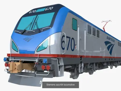 Locomotives Siemens ACS-64 and SC-44 3D Model Pack