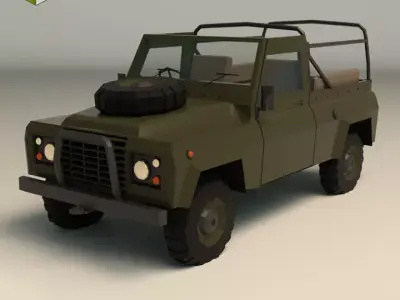 Low Poly Military Truck 03 Low-poly 3D model by lindermedia