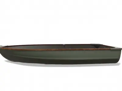 Old Metal Rowboat Low-poly PBR Low-poly 3D model