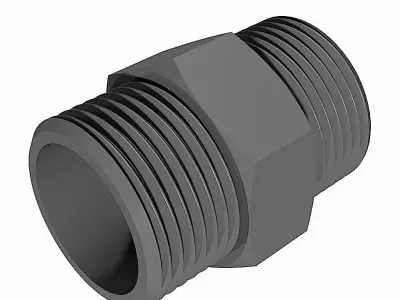 PVC Nipples - BSP Male Free 3D model