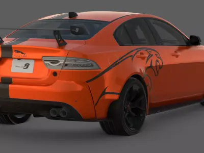 2018 Jaguar XE SV Project 8 3D Model  The Most Powerful Jaguar  3D model