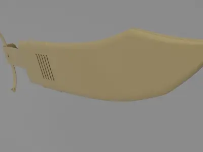 Dagger with Pouch Low-poly 3D model