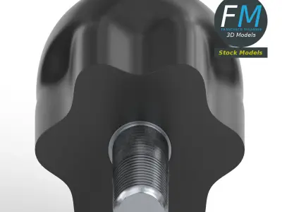 Knob with thread 3 3D model
