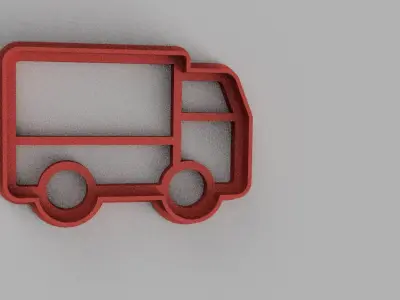 SET 5 COOKIE CUTTER 3D print model truck 3D print model