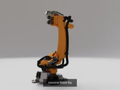 4 industrial Robots and 4 differents head 3D Model Pack