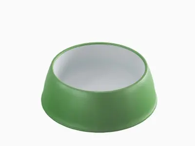 Plastic Dog Bowl B 03 Low-poly 3D model