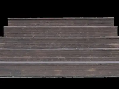 Wooden Staircase 3D model