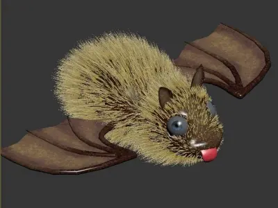 bat   BPR  3Dsmax  fbx  Low-poly 3D model
