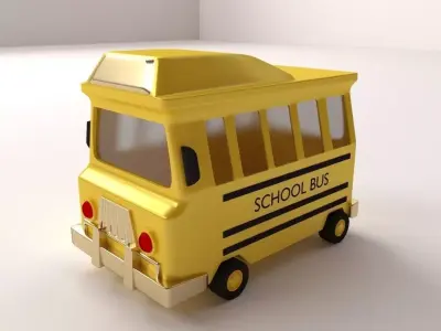 Cartoon School Bus 3D model purchase