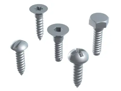 Screws set four 3D model