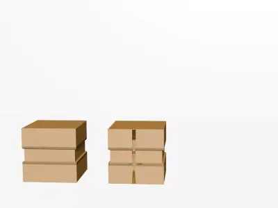 Cracked Wooden Crate Low Poly Game Ready Low-poly 3D model