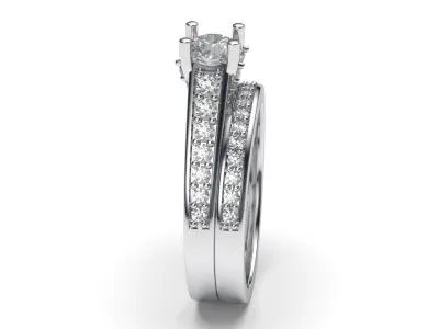 solitaire with ring sizes  8 part S86 3D print model