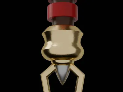 Fantasy Double Edged Battle Axe  Stylized Game Weapon Low-poly 3D model