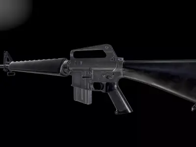 M16A1 Rifle  Low-poly 3D model