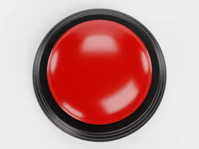 Emergency Button V2 - Red Push Switch Industrial Control 3D model