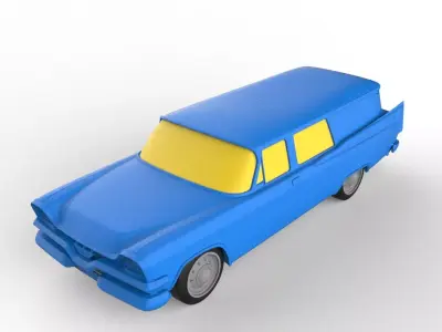 Dodge Suburban 1960 Classic Car 3D print model
