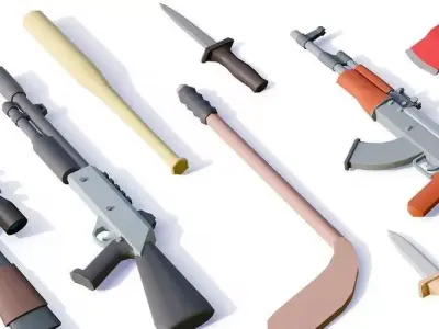 weapons 3D model purchase
