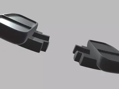 Truck Mirror 02 Low-poly 3D model