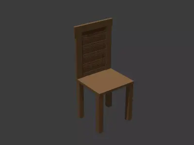 Cadeira de madeira Free 3D print model