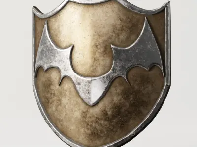 Bat Shield Low-poly 3D model