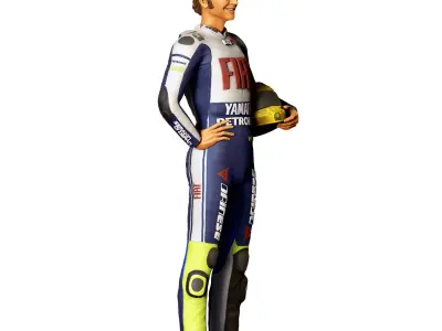 Valentino Rossi Italian race driver 3D print model