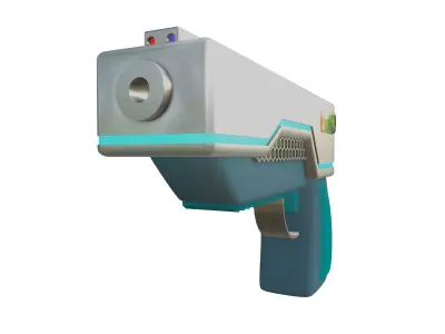Futuristic Gun 3D model 7
