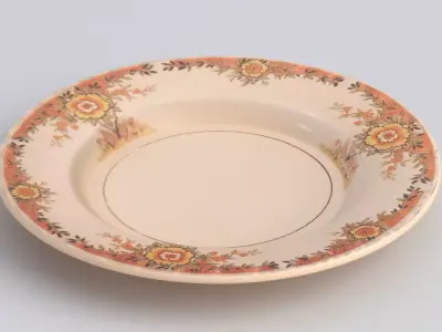 Antique and vintage plate v8 3D model