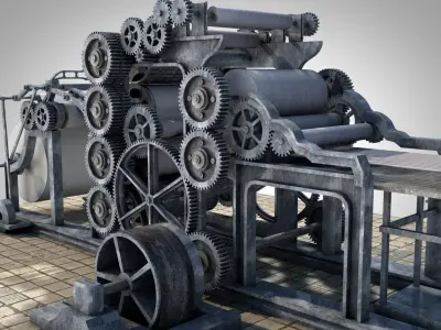 Newspaper Rotary 3D model