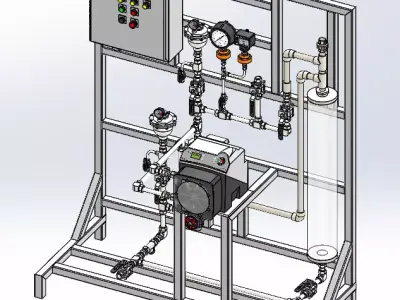 The Blue and White A4 pump package 3D model