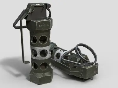 M84  flash and sound grenade 3D model purchase