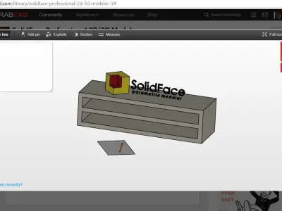 SolidFace Professional 2D3D Modeler Free 3D model