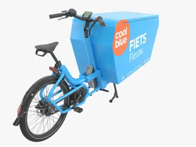 Cool Blue Delivery Bike 3D model