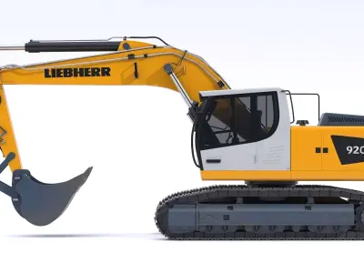 Liebherr R920 Litronic Crawler Excavator Dirty 3D model
