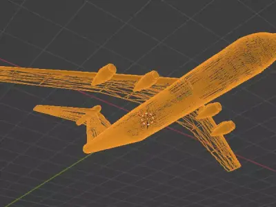 Fictional Military Cargo Plane C-141B Inspired series 3D model