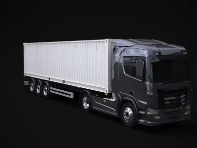 Generic Container Trailer 3D model