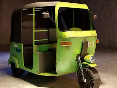 Philippine E Trike Electric Tricycle   3D Model Low-poly 3D model